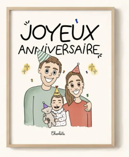 Affiche personnalisée illustrée