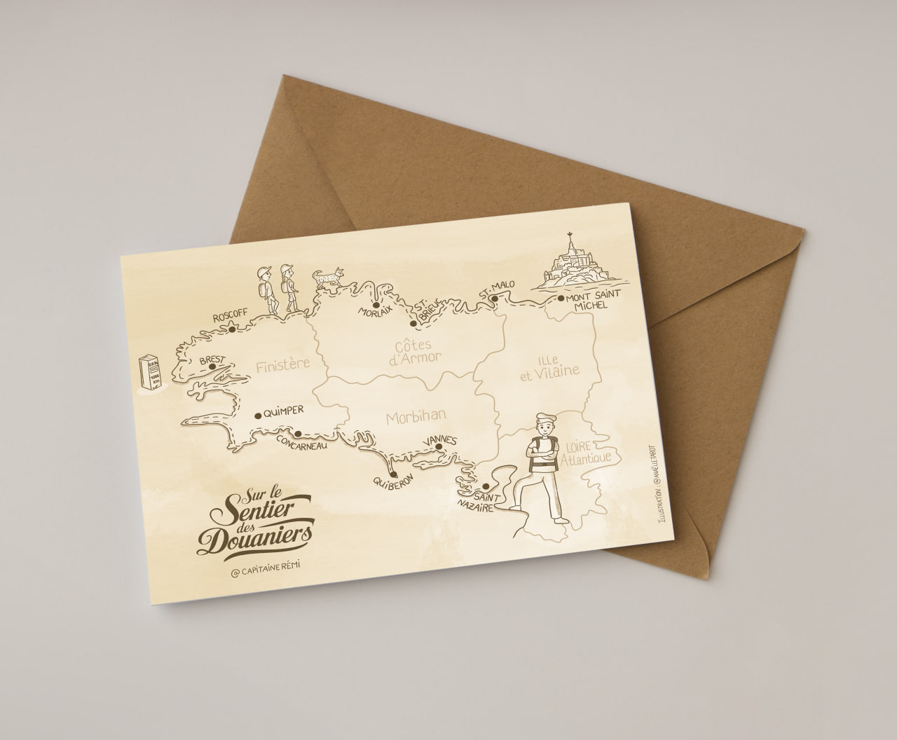 Carte du GR34 — Sentier des Douaniers