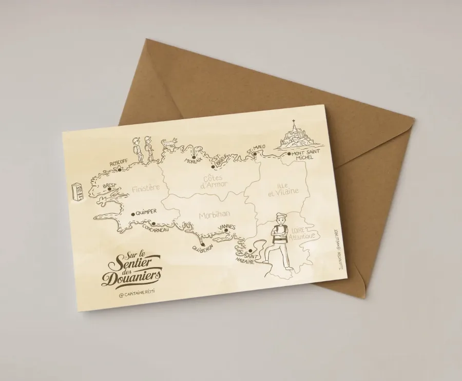 Carte du GR34 — Sentier des Douaniers