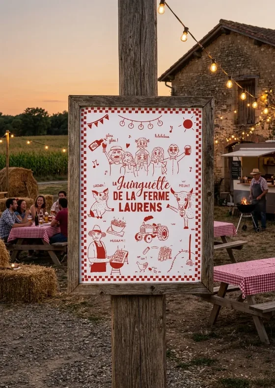 Affiche de la Guinguette de la Ferme Laurens